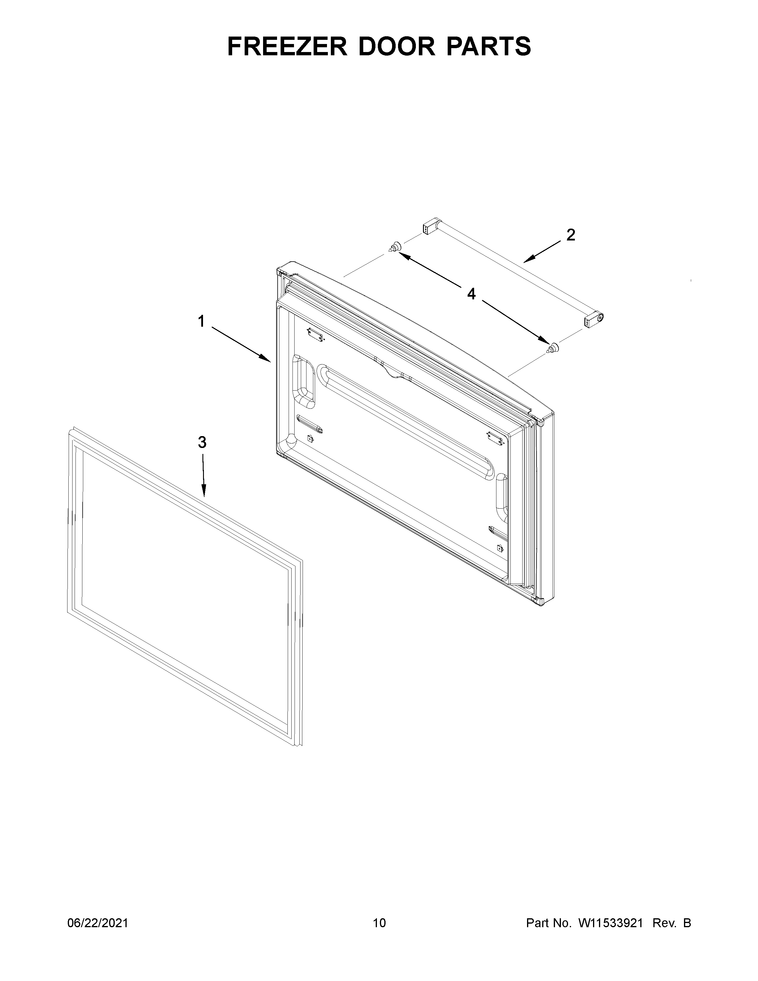 Freezer door parts