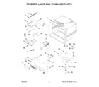 KitchenAid KRFC300ESS06 freezer liner and icemaker parts diagram