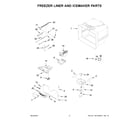 KitchenAid KRFF305EWH06 freezer liner and icemaker parts diagram