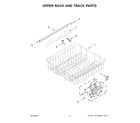 Whirlpool BLB14GRANA1 upper rack and track parts diagram