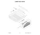 Whirlpool BLB14GRANA1 lower rack parts diagram