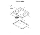 Whirlpool YWFE515S0JB1 cooktop parts diagram