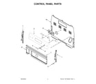 Whirlpool YWFE515S0JB1 control panel parts diagram