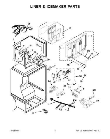 Liner & icemaker parts