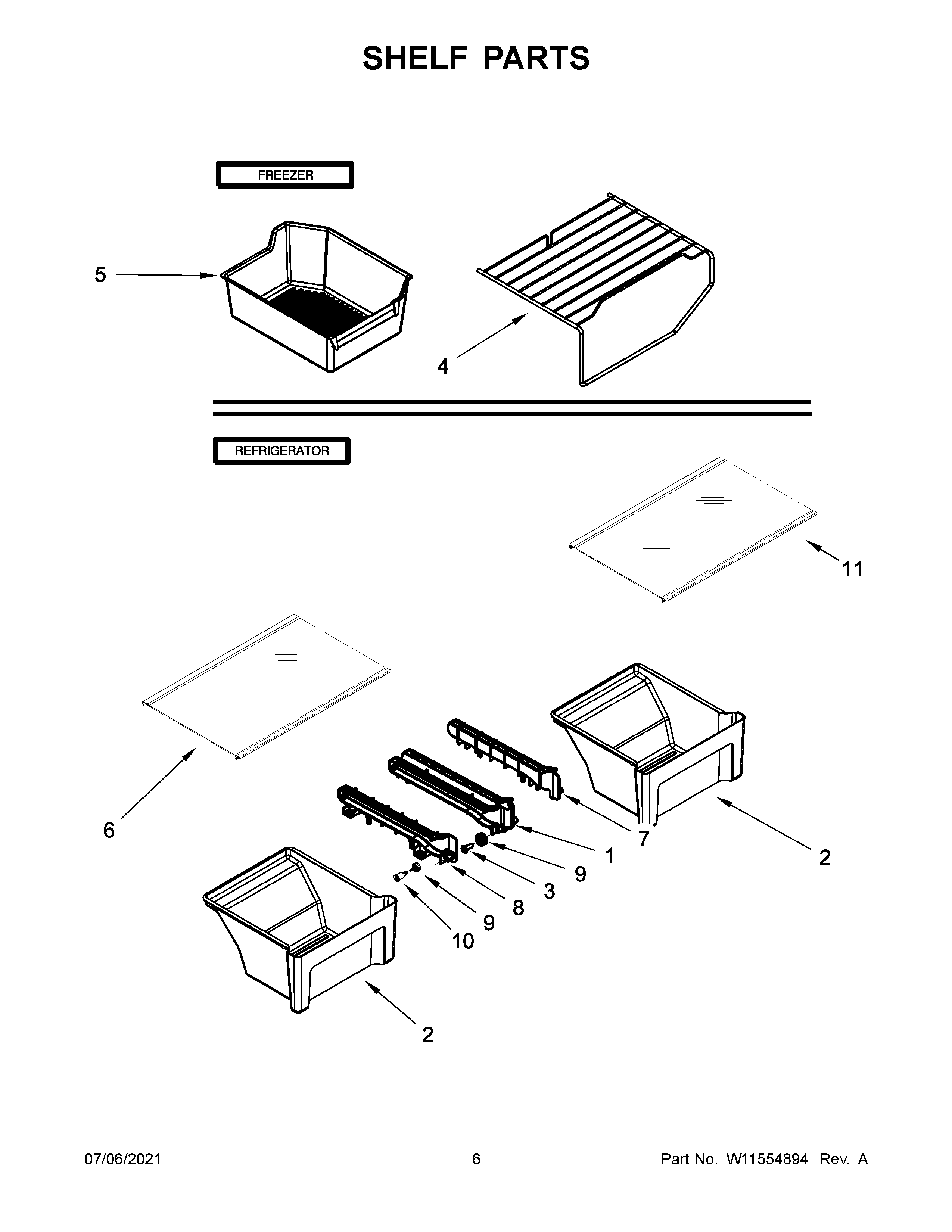 Shelf parts