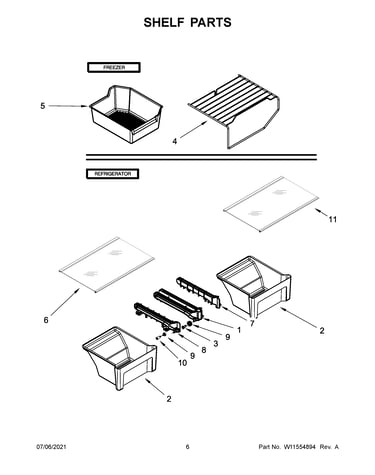Shelf parts