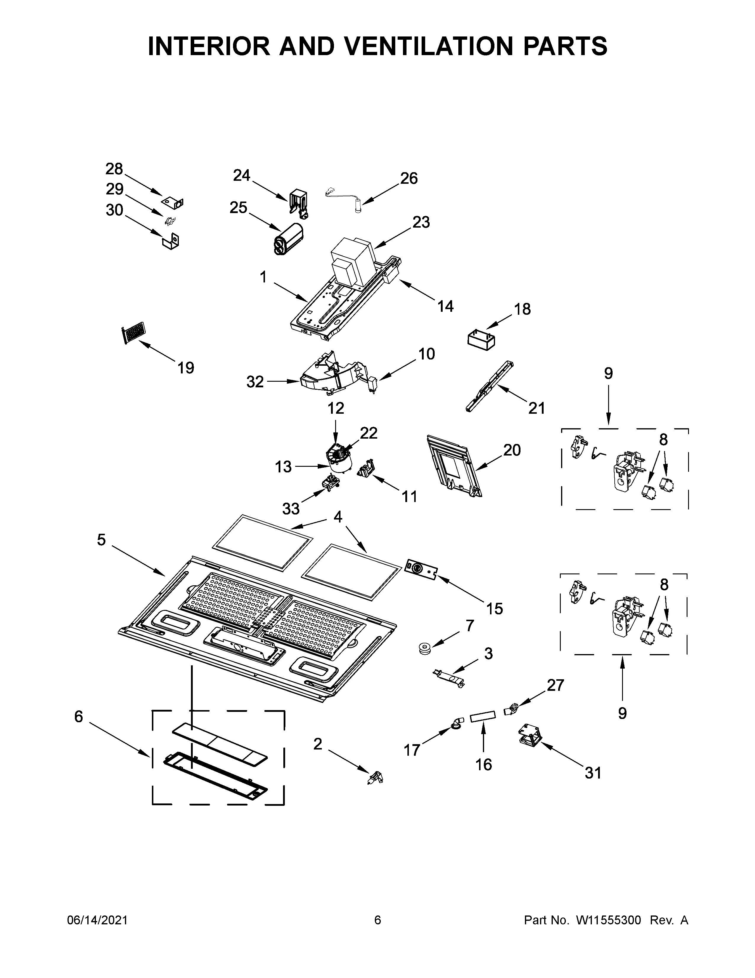 INTERIOR AND VENTILATION PARTS