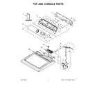 Maytag MGD6230RHW1 top and console parts diagram