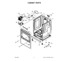 Whirlpool YWED7120HC2 cabinet parts diagram
