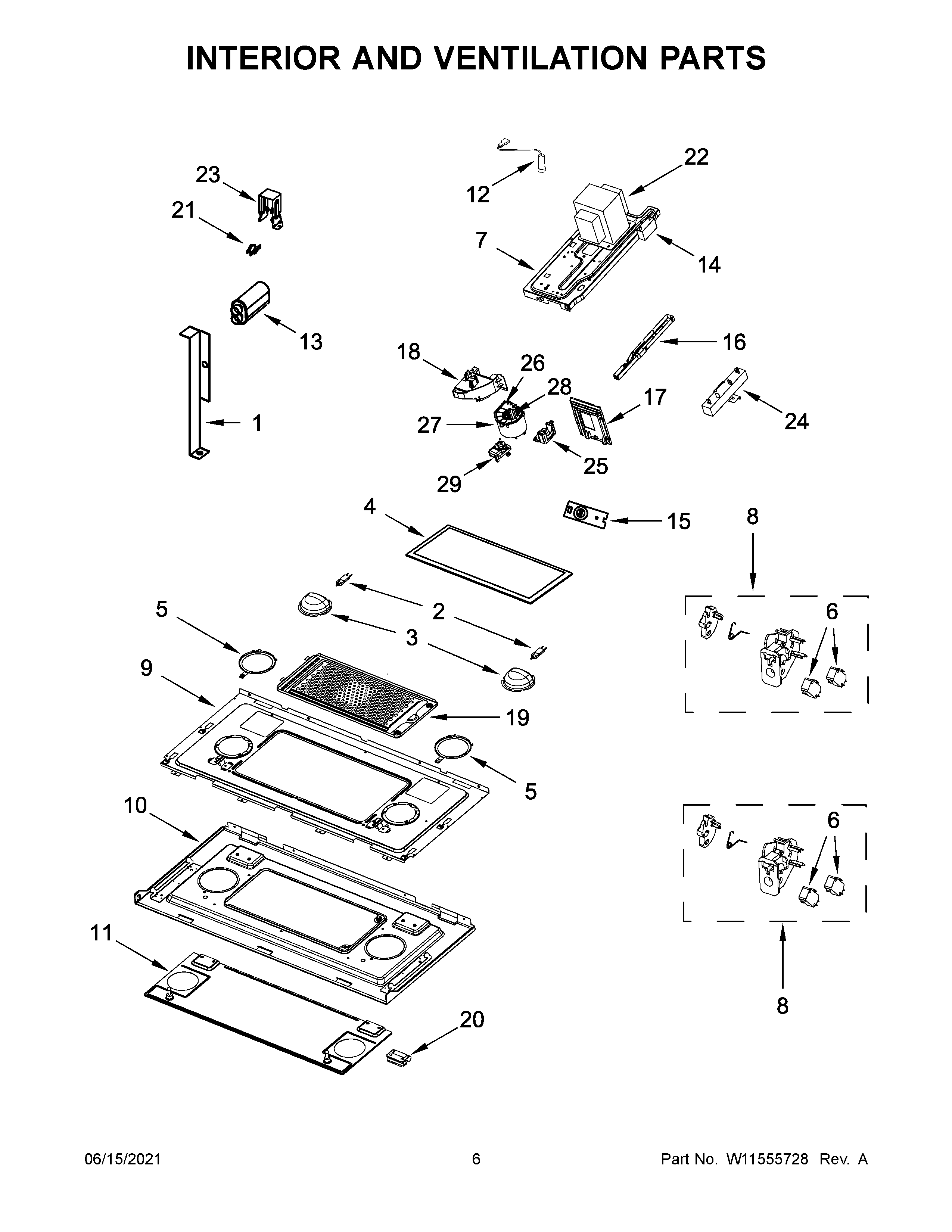 INTERIOR AND VENTILATION PARTS