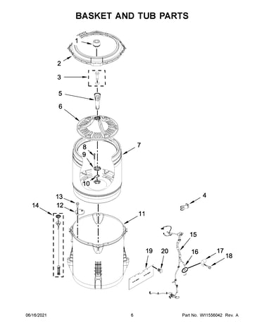 Basket and tub parts