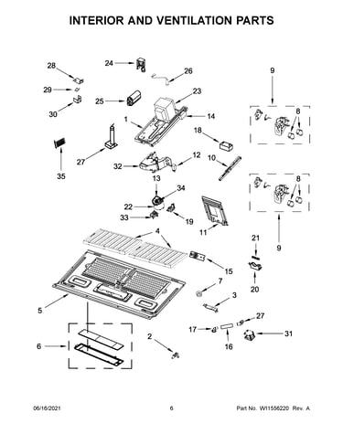 Interior and ventilation parts