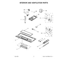 Whirlpool WMH32519HB6 interior and ventilation parts diagram