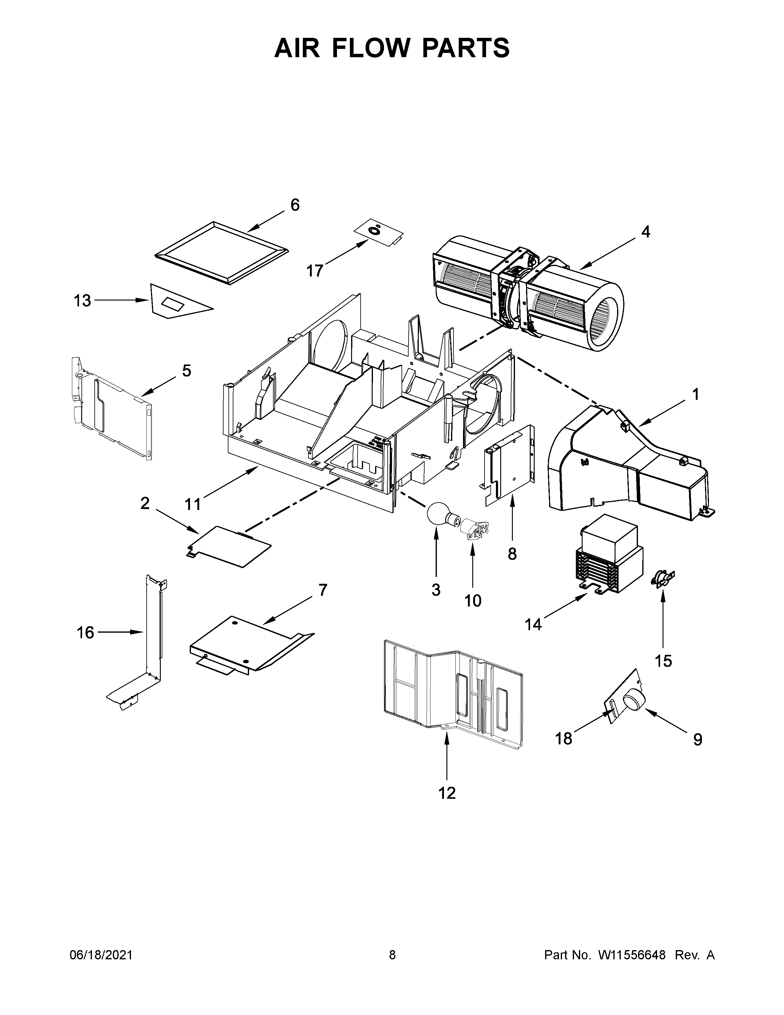 Air flow parts