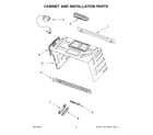 Whirlpool WMH78019HW05 cabinet and installation parts diagram