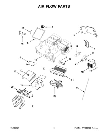 Air flow parts