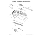 KitchenAid YKMHC319ES06 cabinet and installation parts diagram