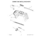 Whirlpool WMHA9019HV4 cabinet and installation parts diagram