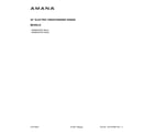 Amana AER6603SFW3 cover sheet diagram
