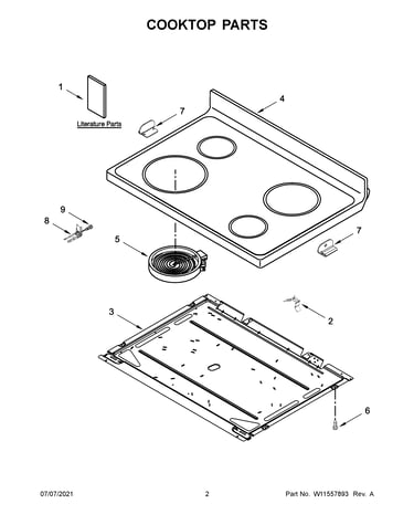 Cooktop parts