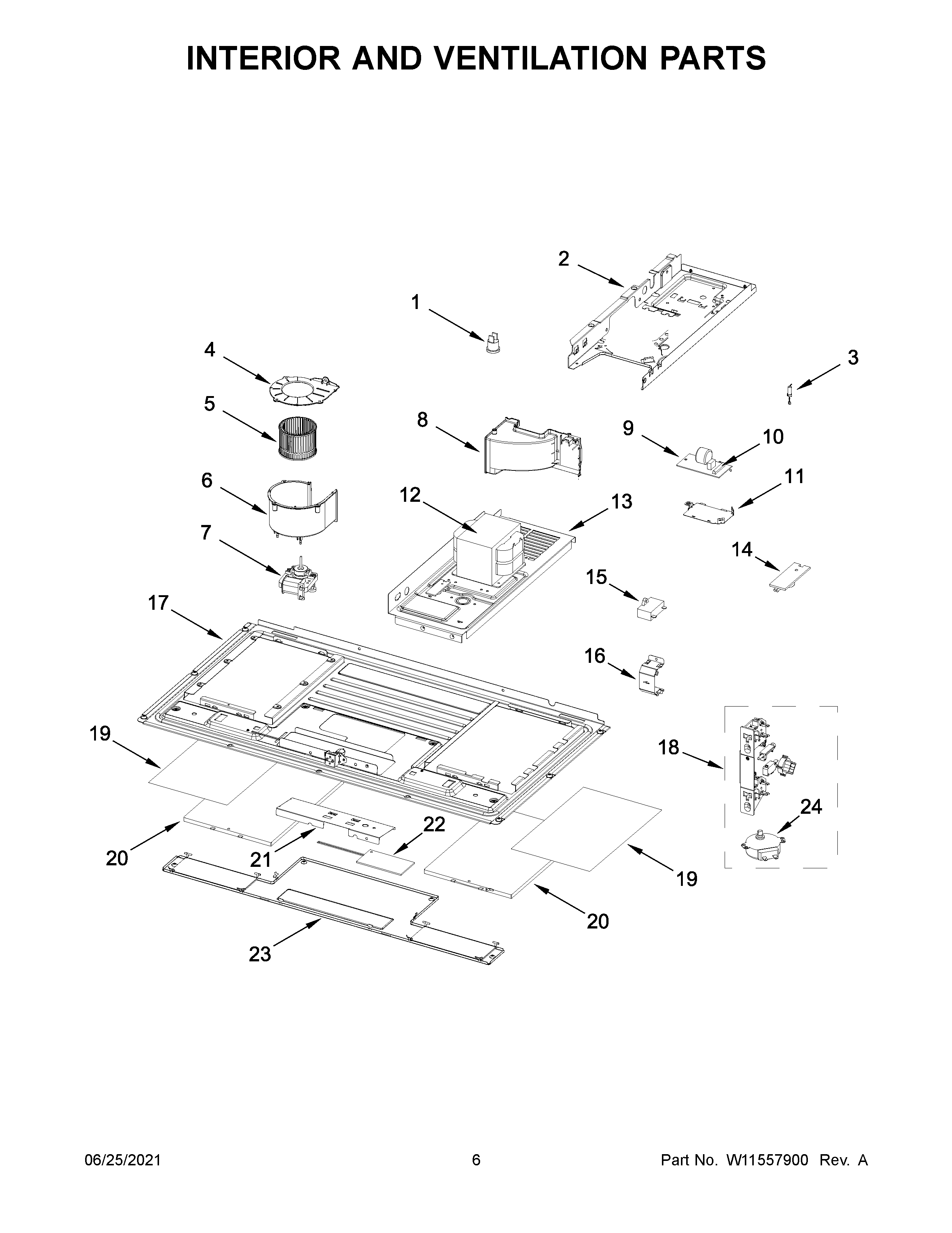 Interior and ventilation parts