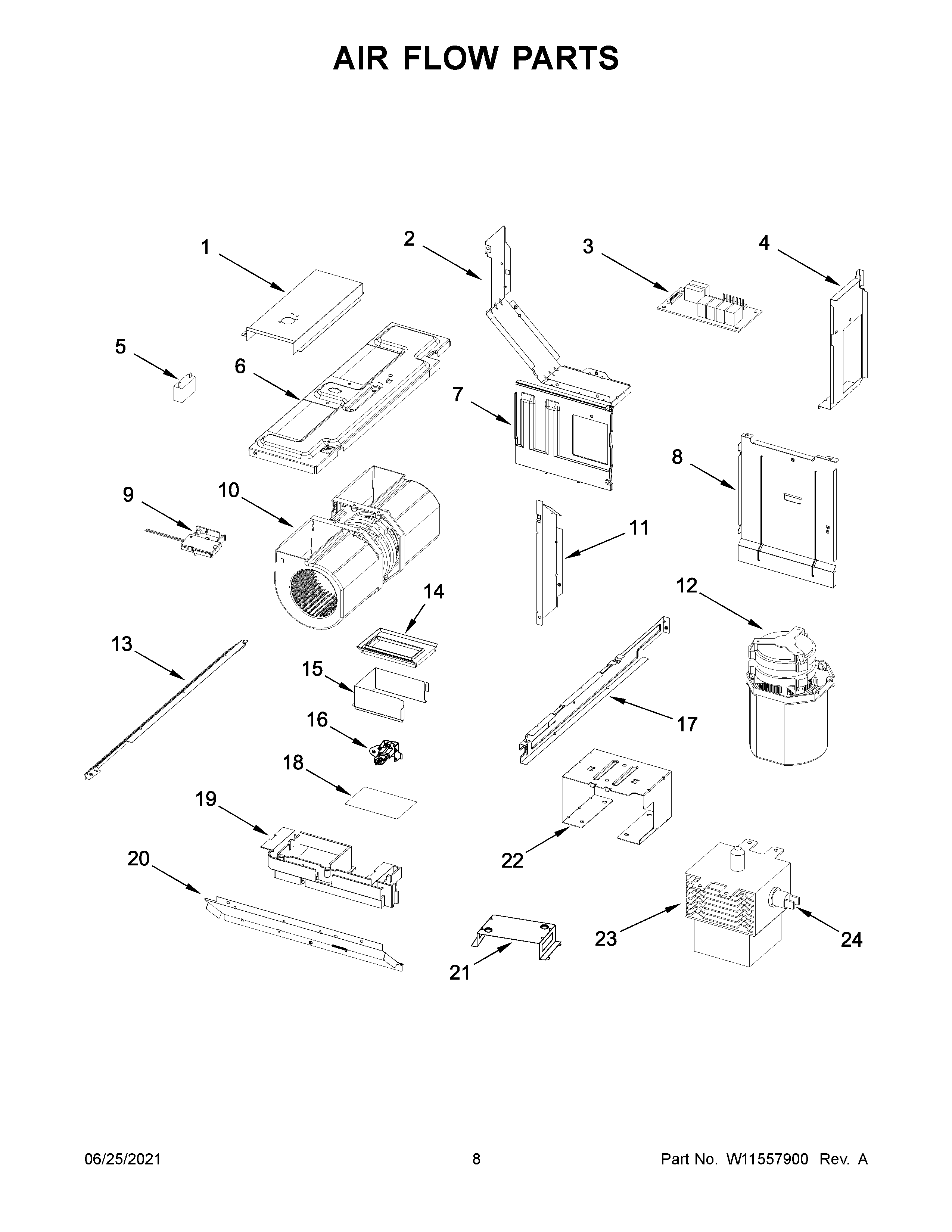Air flow parts