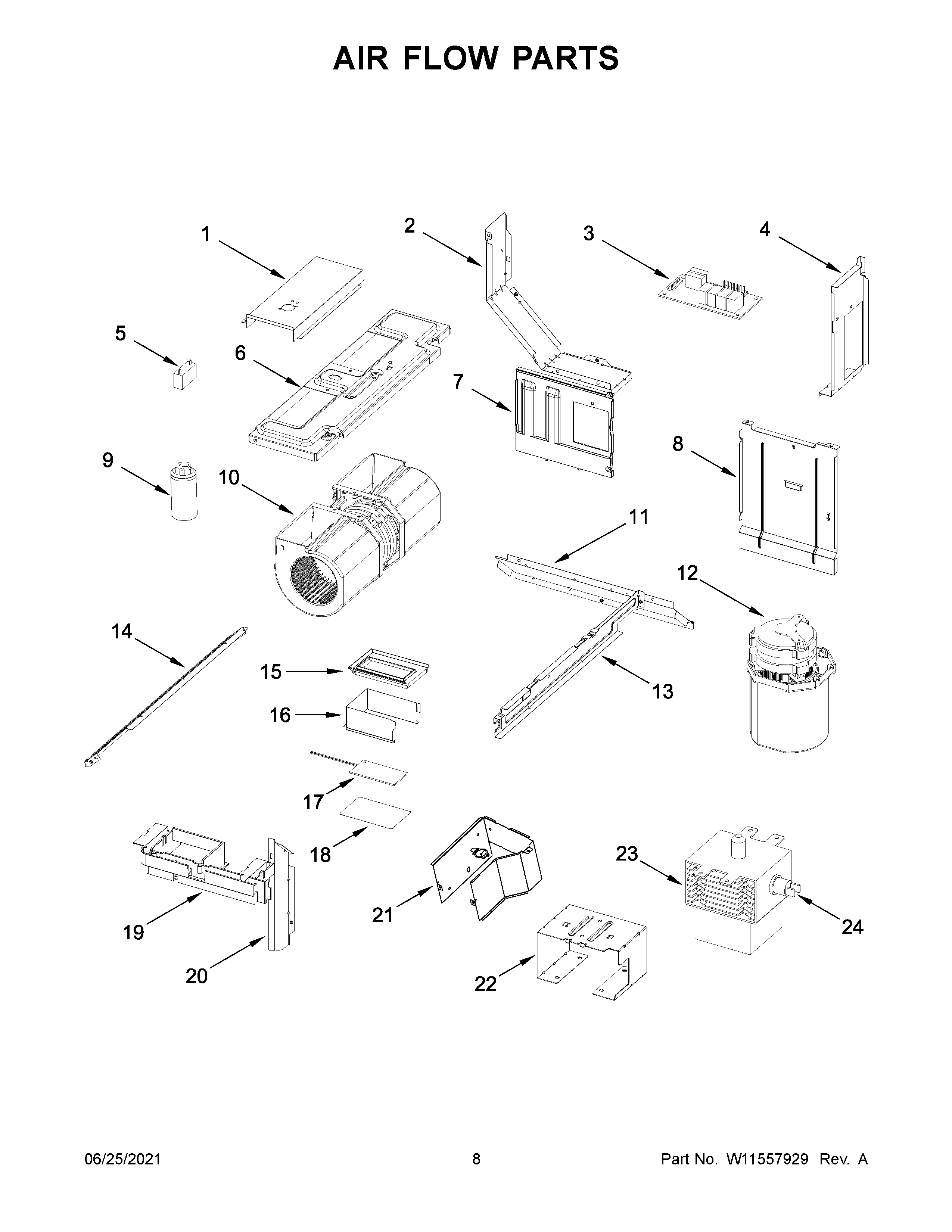 Air flow parts