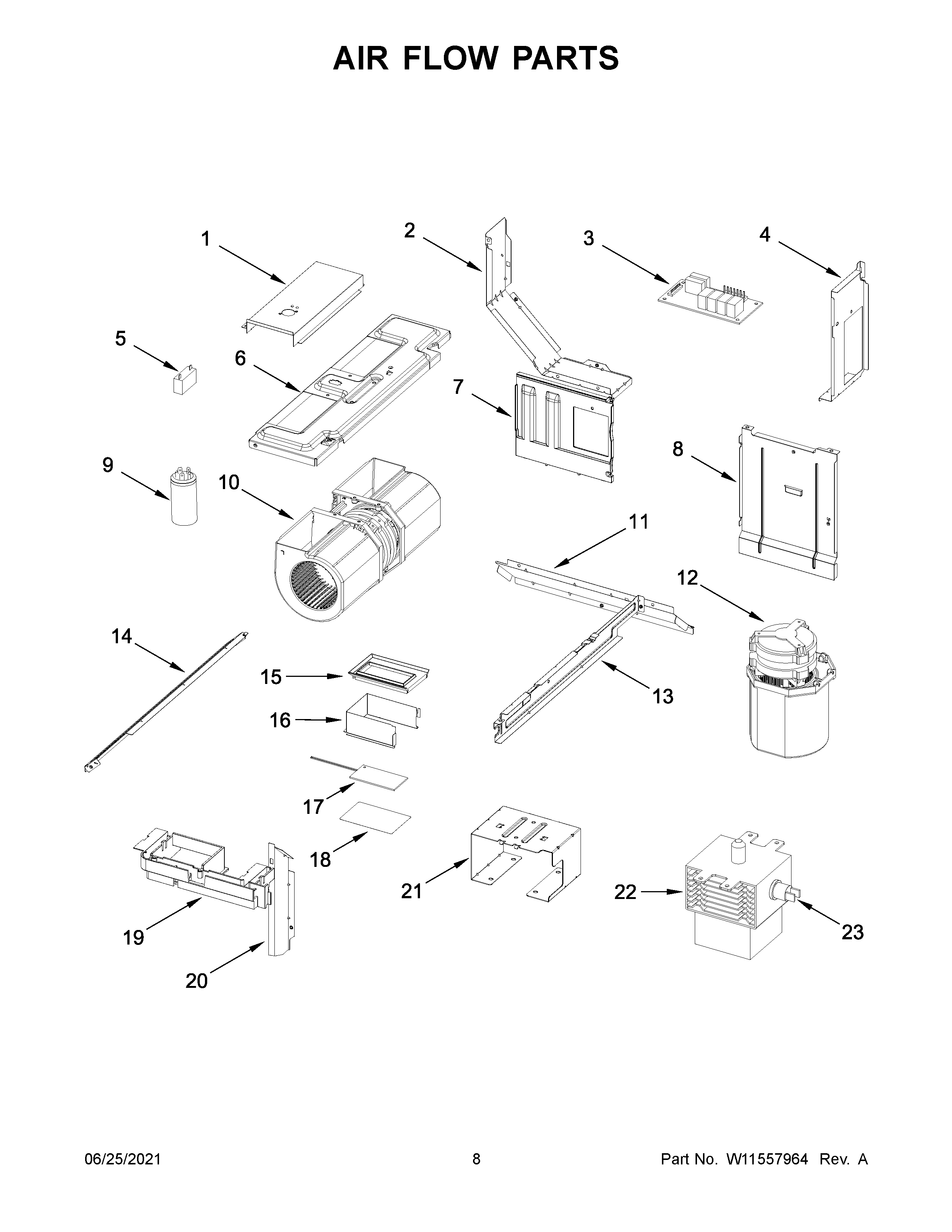 Air flow parts