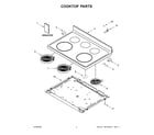 Whirlpool YWFE505W0JW1 cooktop parts diagram