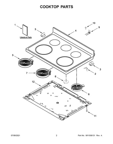 Cooktop parts