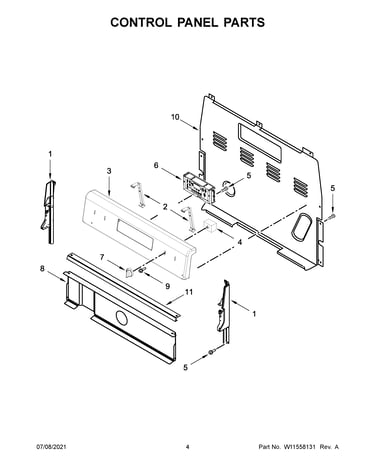 Control panel parts