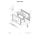 Whirlpool YWFE505W0JW1 door parts diagram