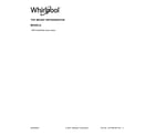 Whirlpool WRT519SZDG04 cover sheet diagram
