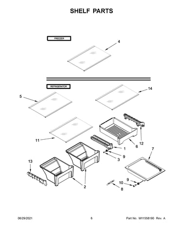 Shelf parts