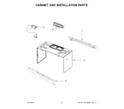 Amana YAMV2307PFW4 cabinet and installation parts diagram