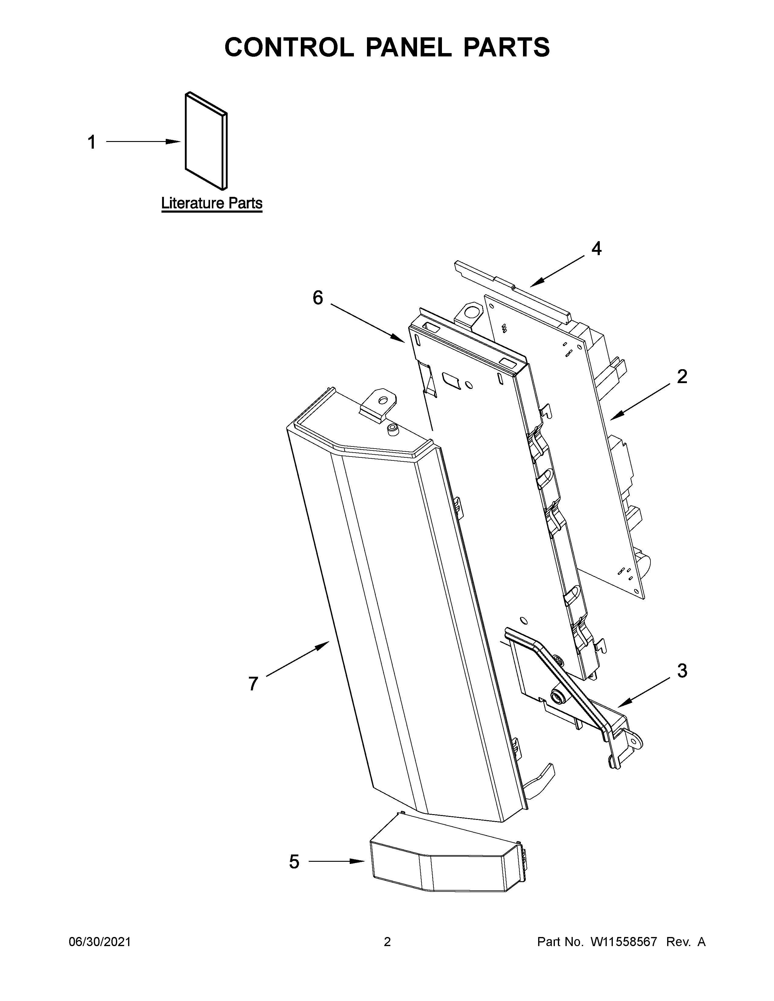 Control panel parts