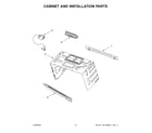 Whirlpool YWMH53521HW05 cabinet and installation parts diagram