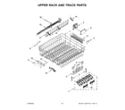 KitchenAid KDTM354DSS0 upper rack and track parts diagram