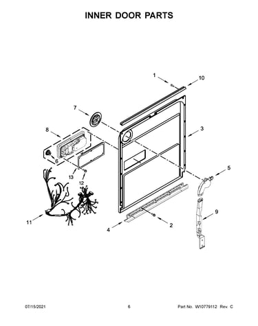 Inner door parts