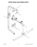 Upper wash and rinse parts