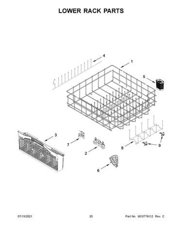 Lower rack parts