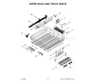KitchenAid KDTM354DSS4 upper rack and track parts diagram