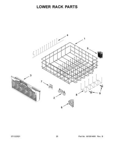 Lower rack parts