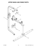 Upper wash and rinse parts