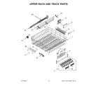 KitchenAid KDTM354DSS5 upper rack and track parts diagram