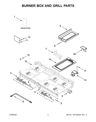 Burner box and grill parts