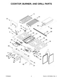 Cooktop, burner, and grill parts