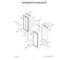 Whirlpool WRF532SMHW04 refrigerator door parts diagram