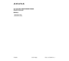 Amana AER6303MFW3 cover sheet diagram