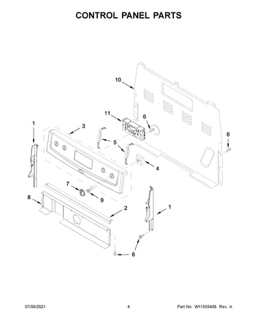 Control panel parts